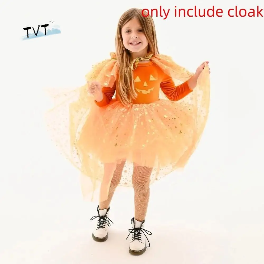 

Wizard Childern Halloween Costumes Princess Mesh Girls Witches Robes Cloak Bright Color Halloween Cosplay Cape Cosplay Dress