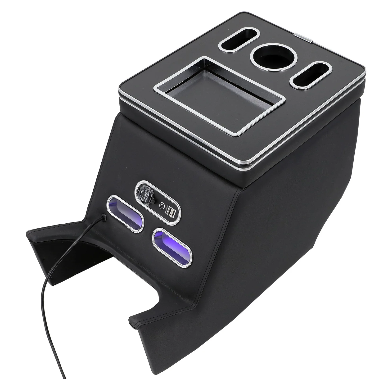 

Hot Selling New Front Armrest Box V260 V-Class W447 2014-2023 in Stock with LED Ambient Light Black Cup Holder