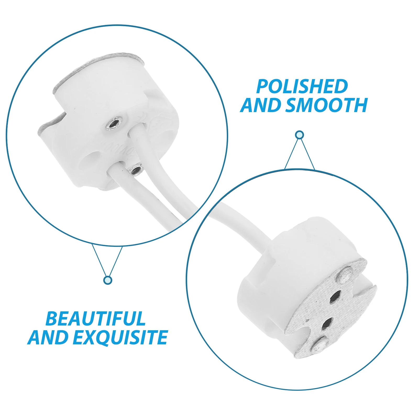 10 pz Portalampada In Ceramica Per.3 Gu5.3 Mr16 Portalampada Base Resistente Al Calore Design Rotondo Prese di Illuminazione Per La Casa Fai Da Te