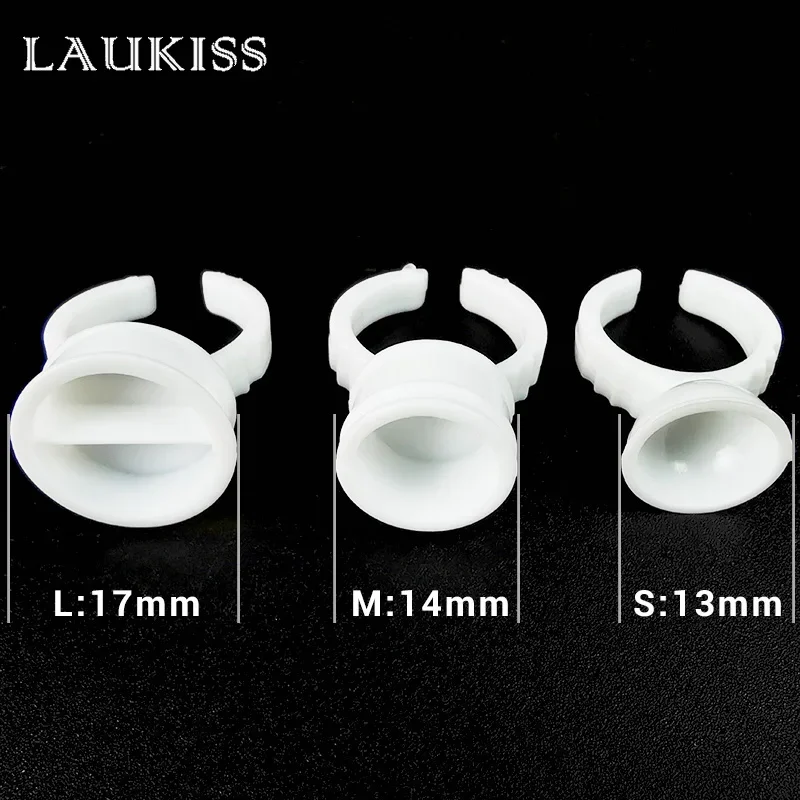 50/100pcs Glue Rings For Eyelash Extension Nail Art Glue Holders Eyelash Pallet Cups For Tattoo Pigment Makeup Tools