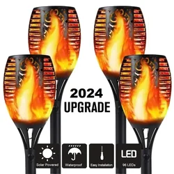Hot 51LED 96LED Solar Flame Torch Light Flickering Waterproof Garden Decor Landscape Lawn Lamp Solar Led Light Outdoor