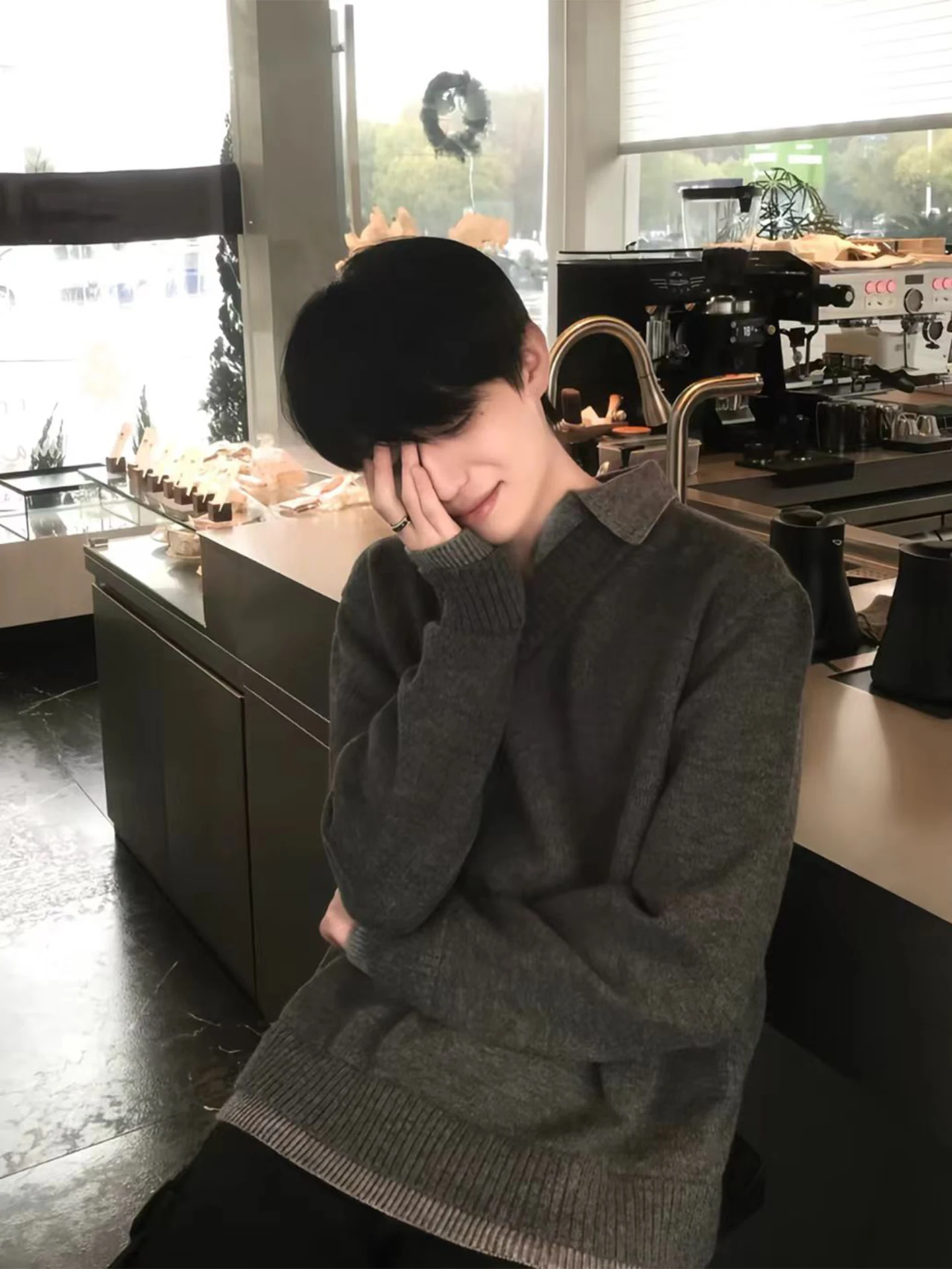 

V-Ne Knitted Sweater Men's Loose Fit Retro Sle Inner Wear Comfortable Long Sve Autumn Winter Faion Casual Basic Crew...