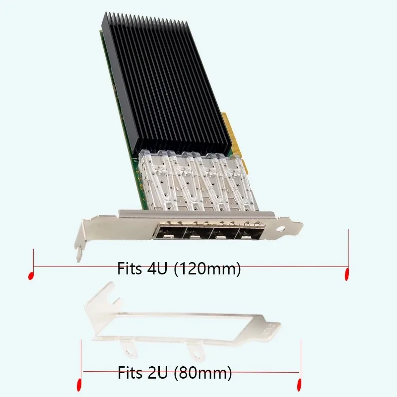 Network Card 4-Port Enterprise for X722 Chip Quad-Port 10G SFP+ Fiber Server  Ethernet Adapter for S R-IO V Virtualization