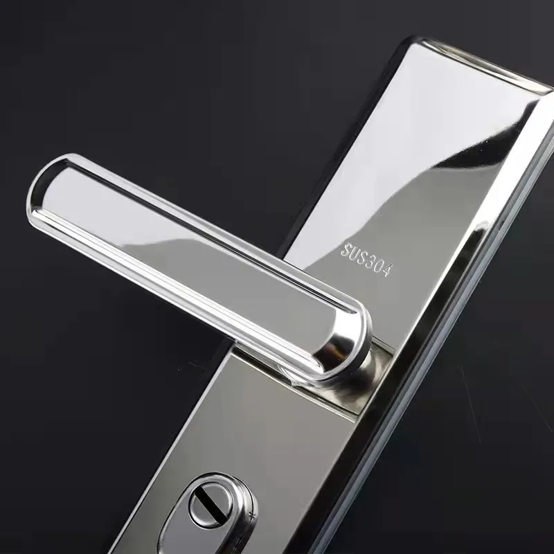 Multi Function Stainless Steel Anti-theft Entrance Gate Lock Plate Anti-explosion Security Thicken Widen Lock Handle Plate