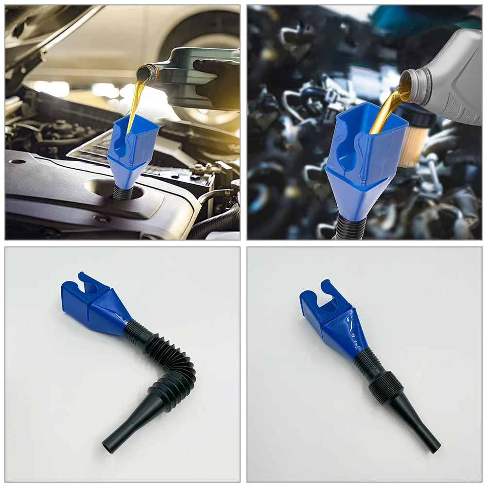 8 Pcs Filler Funnel Flexible Draining Tool Snap Hose Funnels for Filling Bottles Oil Plastic Automotive