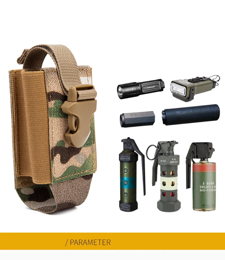 Taktische Einzel-Flashbang-Tasche Werkzeugtasche Rauchbeutel Molle Zubehör-Pack Kampfgürtel Jagd Airsoft Ausrüstungszubehör – Detail 10