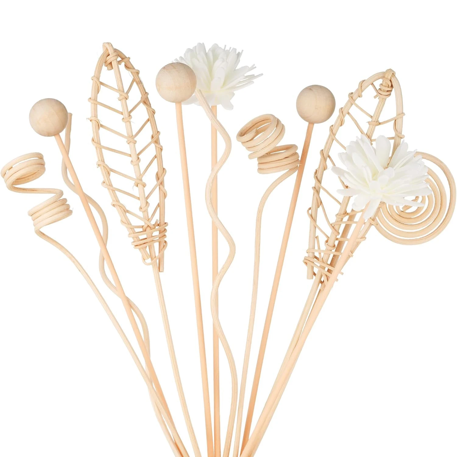 Reed Diffuser Stick, Natural Rattan Flower Reed Fragrance Diffuser Set, Fragrance Diffuser Replacement Rattan Sticks Home Decor