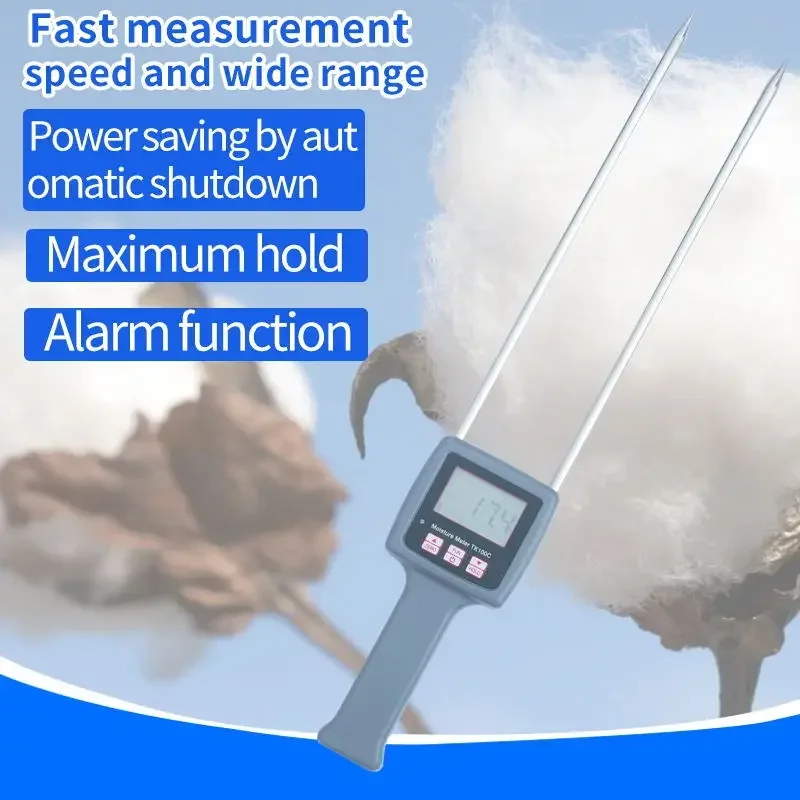 2025 nuevoMedidor de humedad de algodón portátil TK100C
