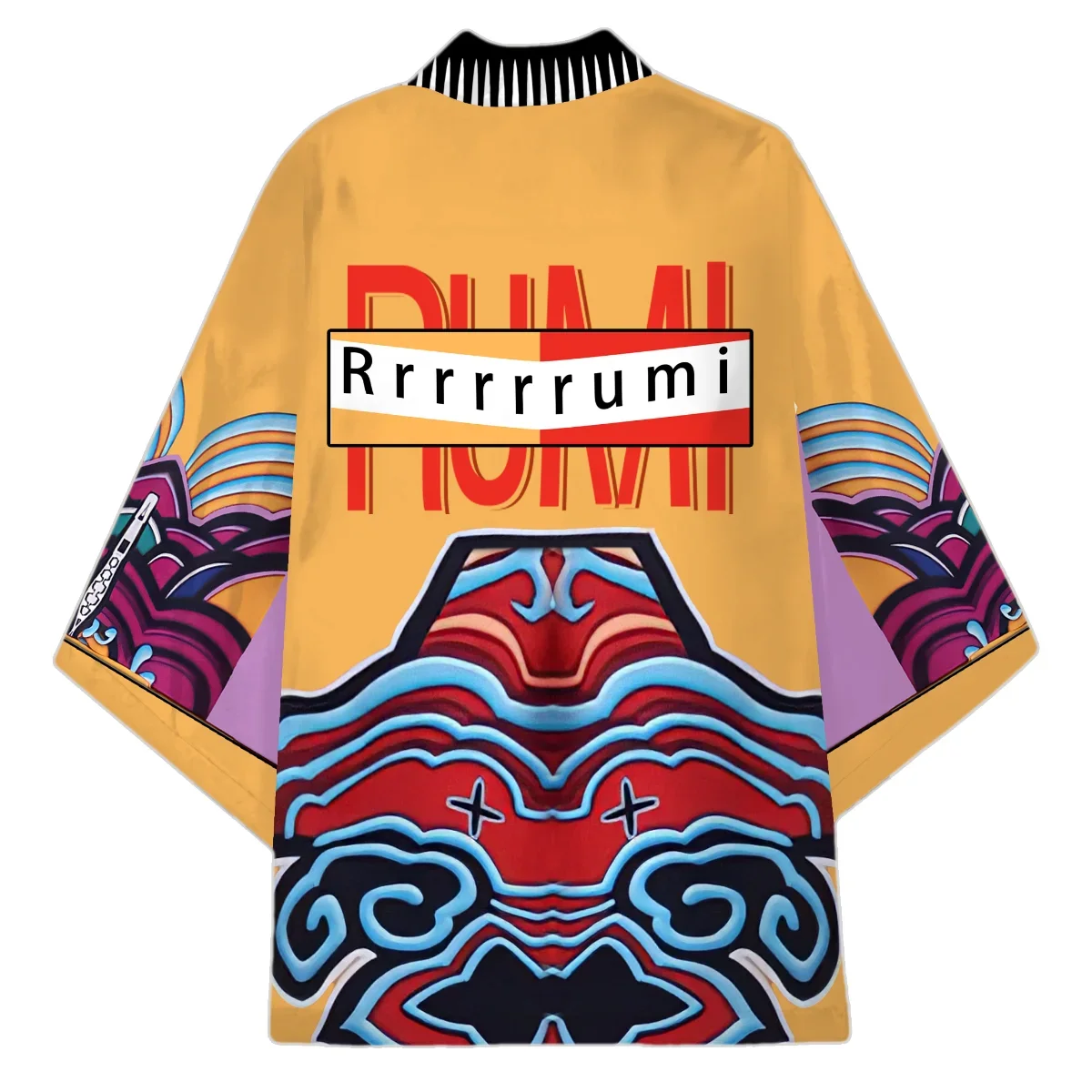 

Anime Movie Costume Rumi Zoey Mira Printed Harajuku Otaku Men Kimono Top Devil Girl Group Unique Pattern Print Cardigan Cosplay