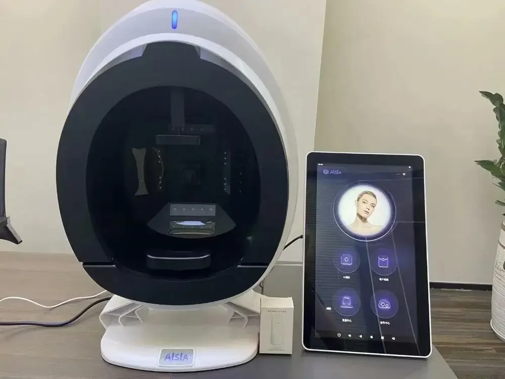 Newest Q1 3D AI Facial Skin Analyzer Machine Detection Skin Problem Diagnosis 8 Spectrum Analysis Beauty Salon Equipment