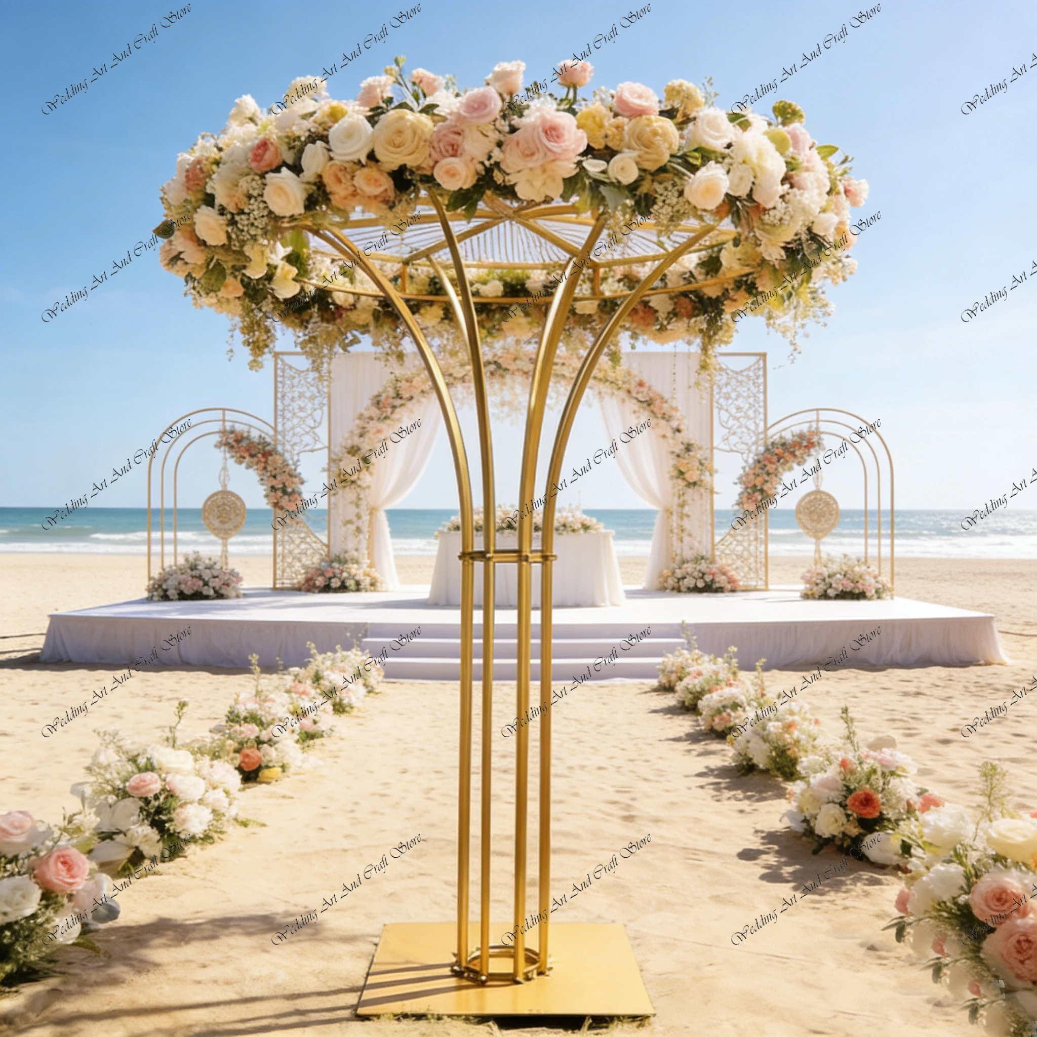 

2/4 шт. F30, 2 м высокие золотые металлические подставки для цветов, декоративные подставки для центральных элементов свадебных столов, для вечеринок, свадеб, оформления проходов, ivy855