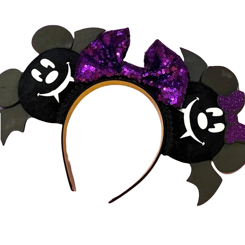 Mickey Mouse Headband Happy Halloween Hair Accessories Women Festival Bat Hairbands Girls Ghost Minnie Mouse Ears Headband Kids