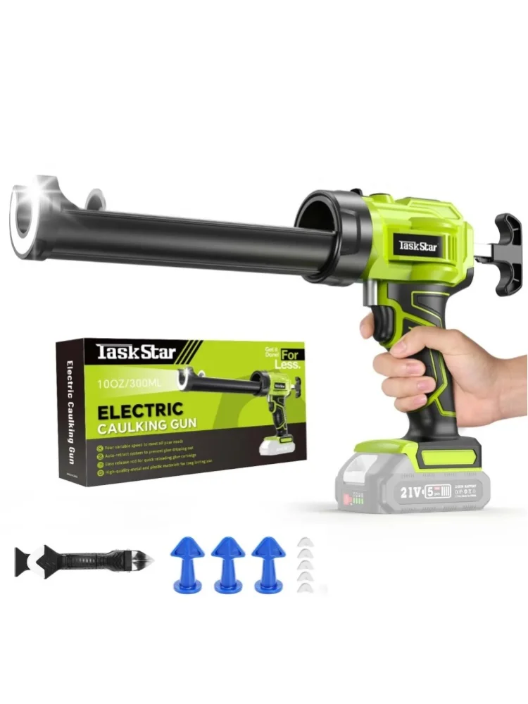 Taskstar TG140P – akumulatorowy pistolet do szpachlowania, bezprzewodowy, zapobiegający kapaniu, z zestawem narzędzi do szpachlowania i diodą LED, kompatybilny z urządzeniami Makita. — 2