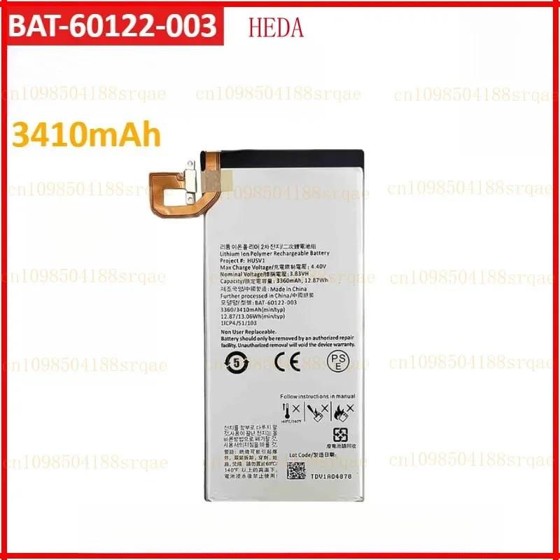 Batería de teléfono móvil de 3410mAh para BlackBerry Priv STV100-1 2 3 4 HUSV1 BAT-60122-003 baterías de teléfono inteligente batería de alta calidad