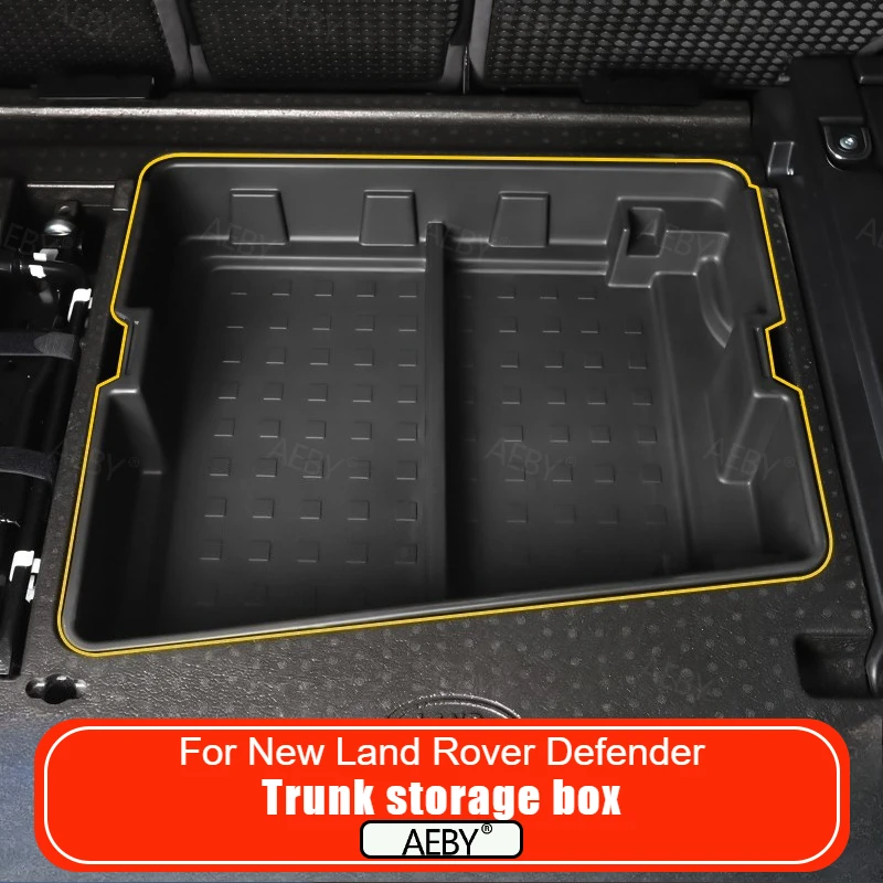 For New Land Rover Defender 110 2020-2026 Large capacity trunk storage box,Storage at the bottom of the trunk,Accessories