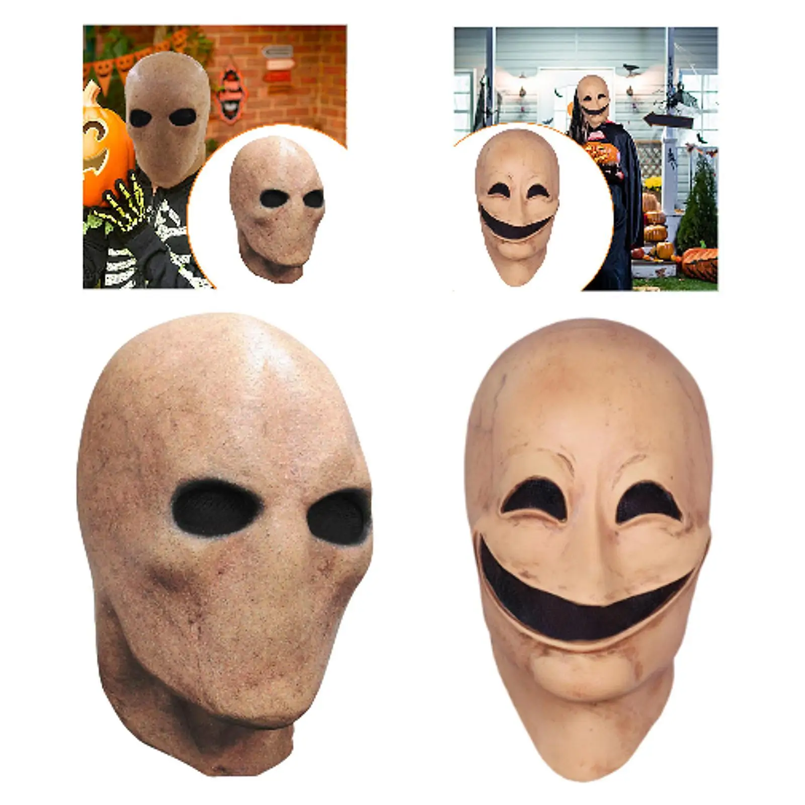 Alien Mask Realistic Creepy Halloween Costume Alien Head Mask Evil Devil Mask for Easter Role Playing Festival Dressing up Man