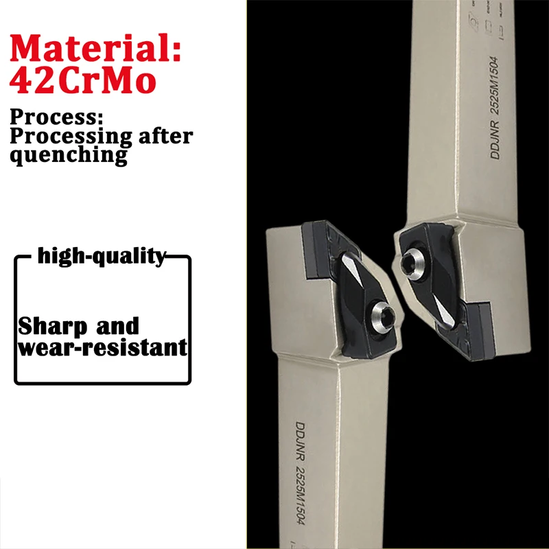 1PCS DDJNR2020K1504 DDJNR2020K1506 DDJNR2525M1504 Lathe CNC Cutting Tool External Turning Holder For DNMG Carbide Insert