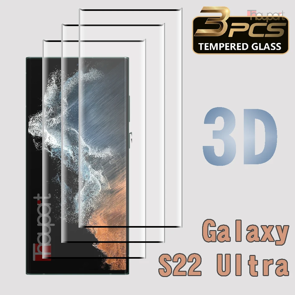 3PCS Tempered Glass For Samsung Galaxy S22 Ultra Screen Protector Film For Samsung S22 Ultra Glass