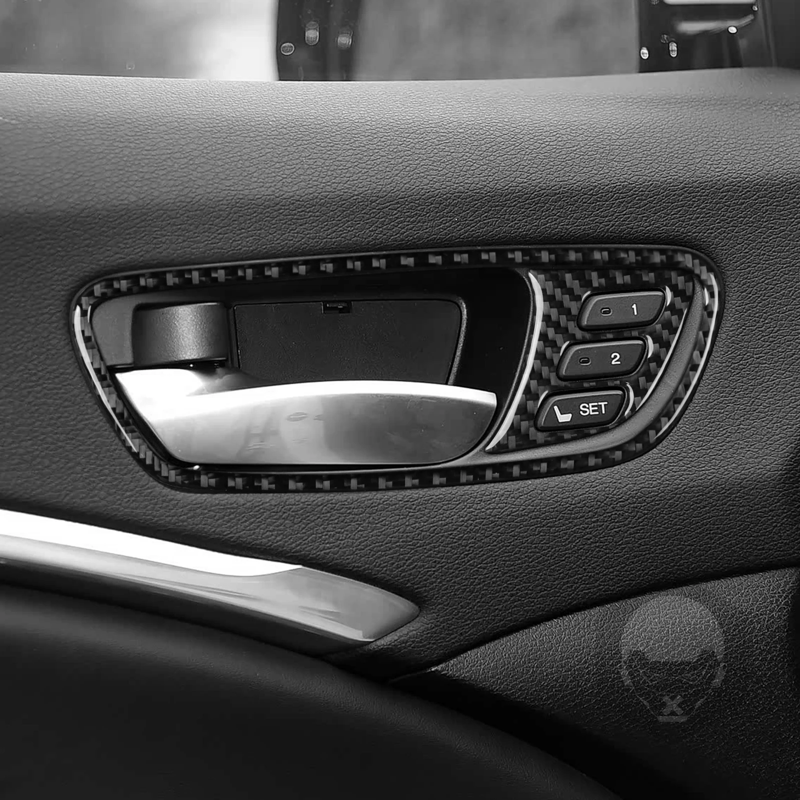 

For Acura MDX 2014-2020 Carbon Fiber Front Rear Door Handle Frame Panel Set Decorative Cover Car Interior Accessories Sticker