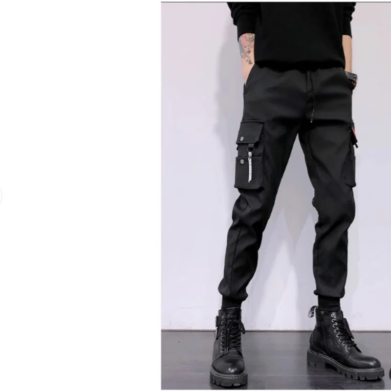 

2026 New Trendy Solid Color Pants, Multi Flap Pocket Men's Cargo Pants, Loose Casual Outdoor Pants, Men's Work Pants oversized