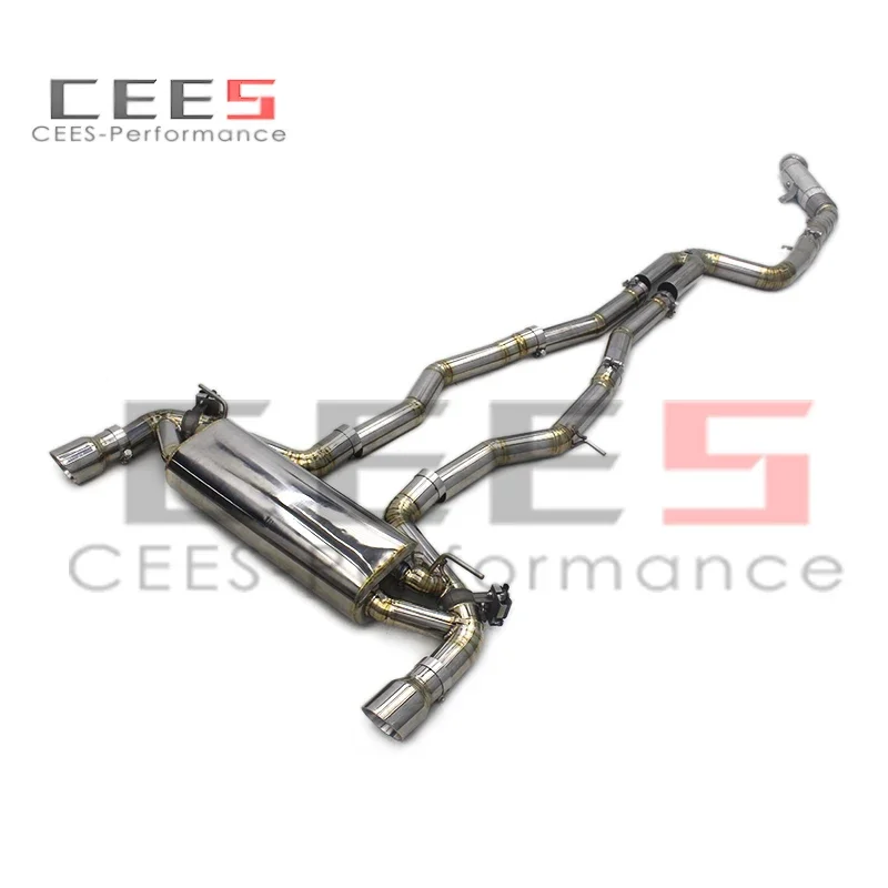 CEES Free Flow Downpipe for Toyota Supra A90/A91 MK4/MK5 3.0T 2020-2024 Race Car Sliver Pipe Valvetronic Catback Exhaust System
