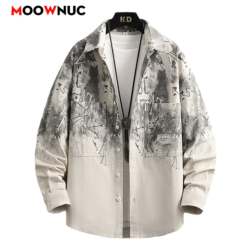 

Men's Casual Blouse Men's Clothing Fashion Shirts Spring Autumn Streetwear Korean Streetdress Hombre Male Clothing Shirt Men