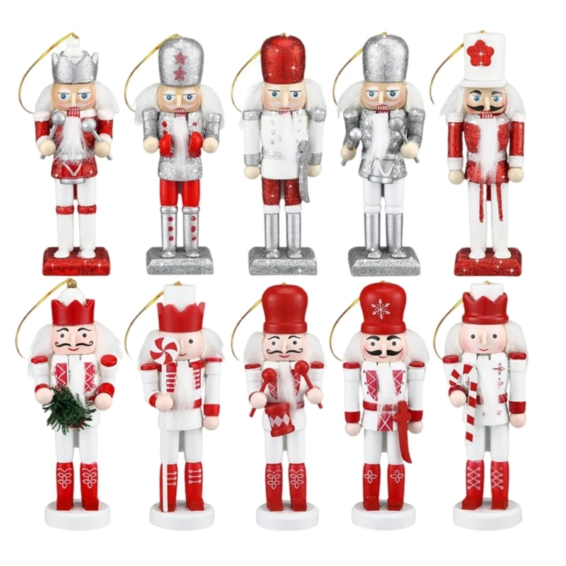 Holiday Decorative Tabletop Figurines Nutcrackers Ensembles Seasonal Christmas Decoration 13cm Desktop Display