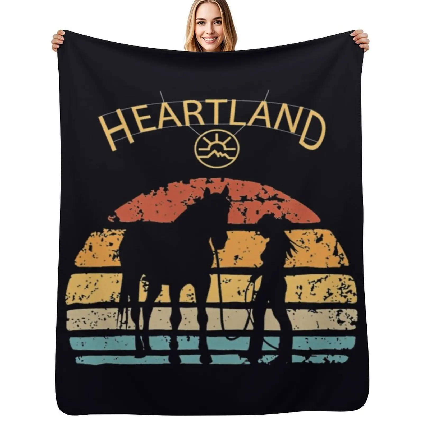 Heartland Uk\t Throw Blanket Compact Warm Blanket for Car Road Trip