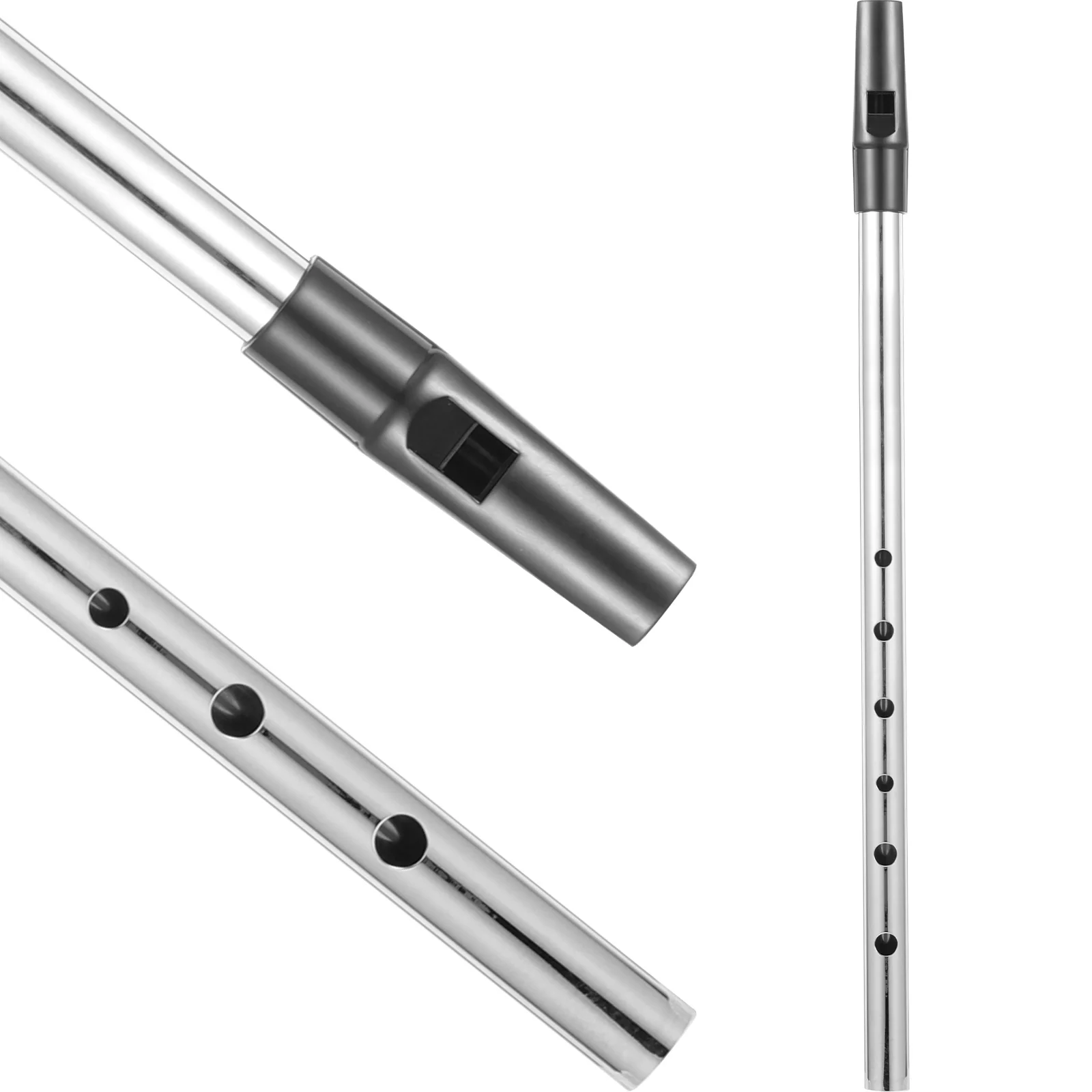 Irish Whistle Tin Flute Instrument Instruments for Beginners Portable Kids Learning C Musical