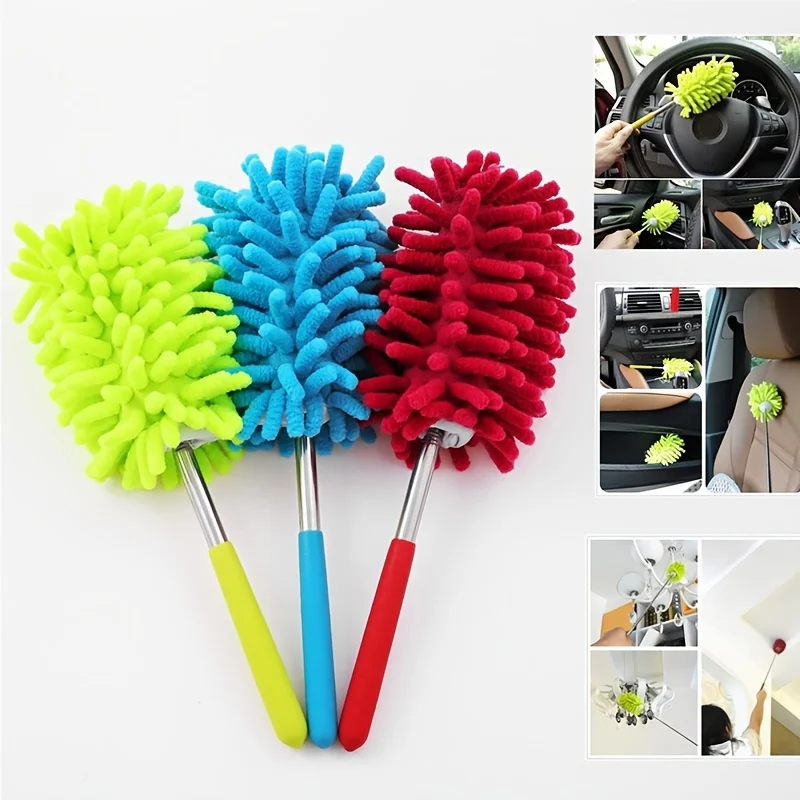 Dust removal brush, retractable manual dust removal brush household vacuum cleaner, air conditioner car furniture cleaning brush