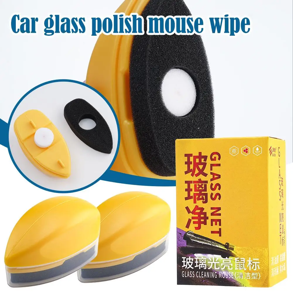 New Car Glass Oil Film Remover Bright Mouse Strong Brush Cleaning Removal Stain Composite Polishing Sponge Windshield Water I0E9