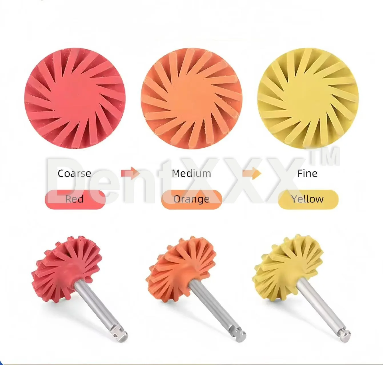 6PCS Flexible Grinding Polishing Head Colorful Rubber Polishing Wheel Set