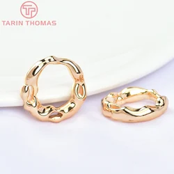 (5757)6PCS 19MM 24K Gold Color Brass Circle Three Holes Charms Connector High Quality Diy Jewelry Accessories Wholesale
