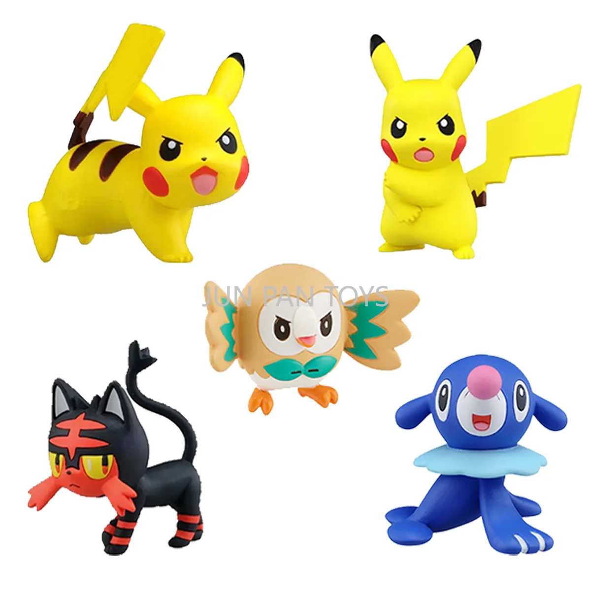 Takara Tomy Moncolle EX versión asiática Pikachu Rowlet Litten Popplio Mini figura de modelo coleccionable niños juguetes de regalo de Navidad