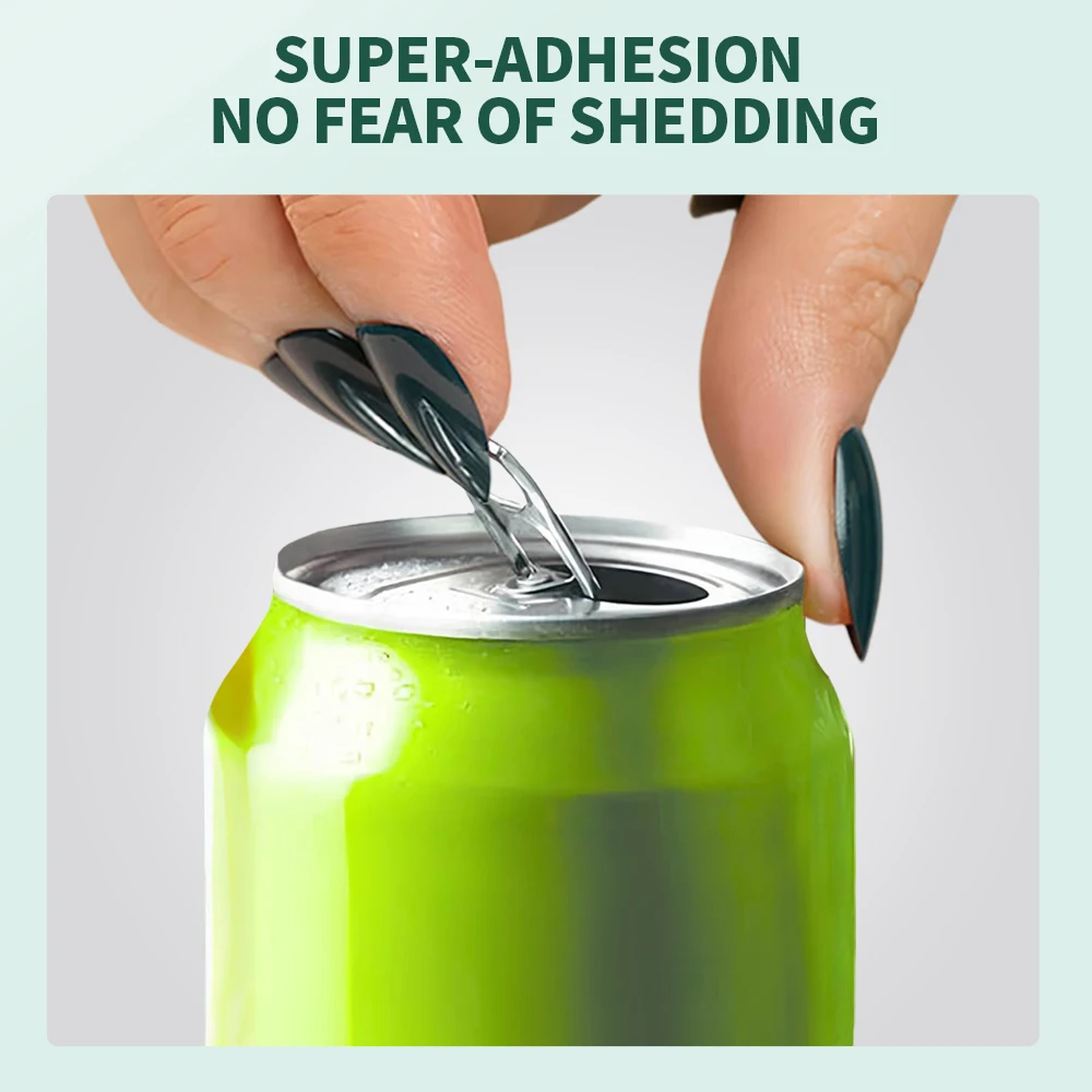 Semi-vaste nagellijm en nagelverwijderingsset voor druk op nagels Sneldrogend Geen UV-lamp nodig Supersterke hechting Nagelbindlijm