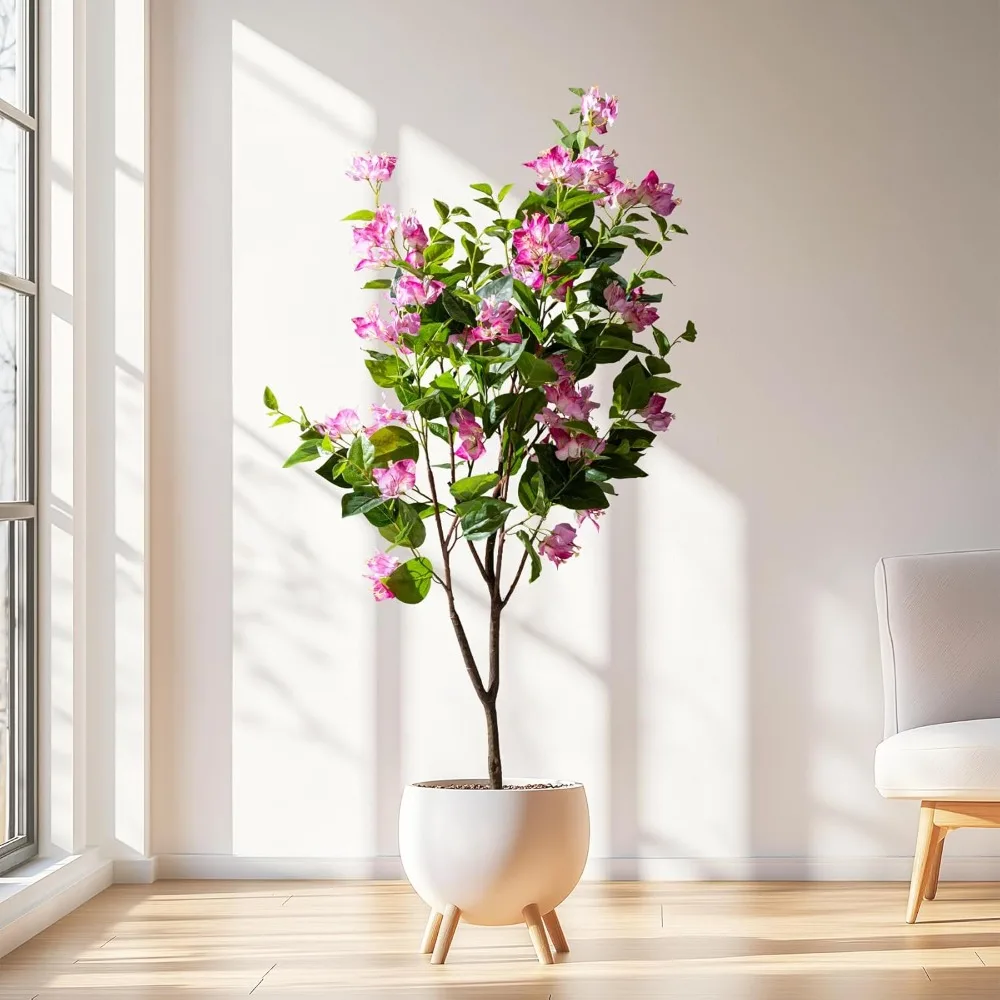 

The 4FT Artificial Triangle Plum Tree Is A Tall Potted Fake Triangle Plum Tree Suitable for Outdoor and Indoor Living