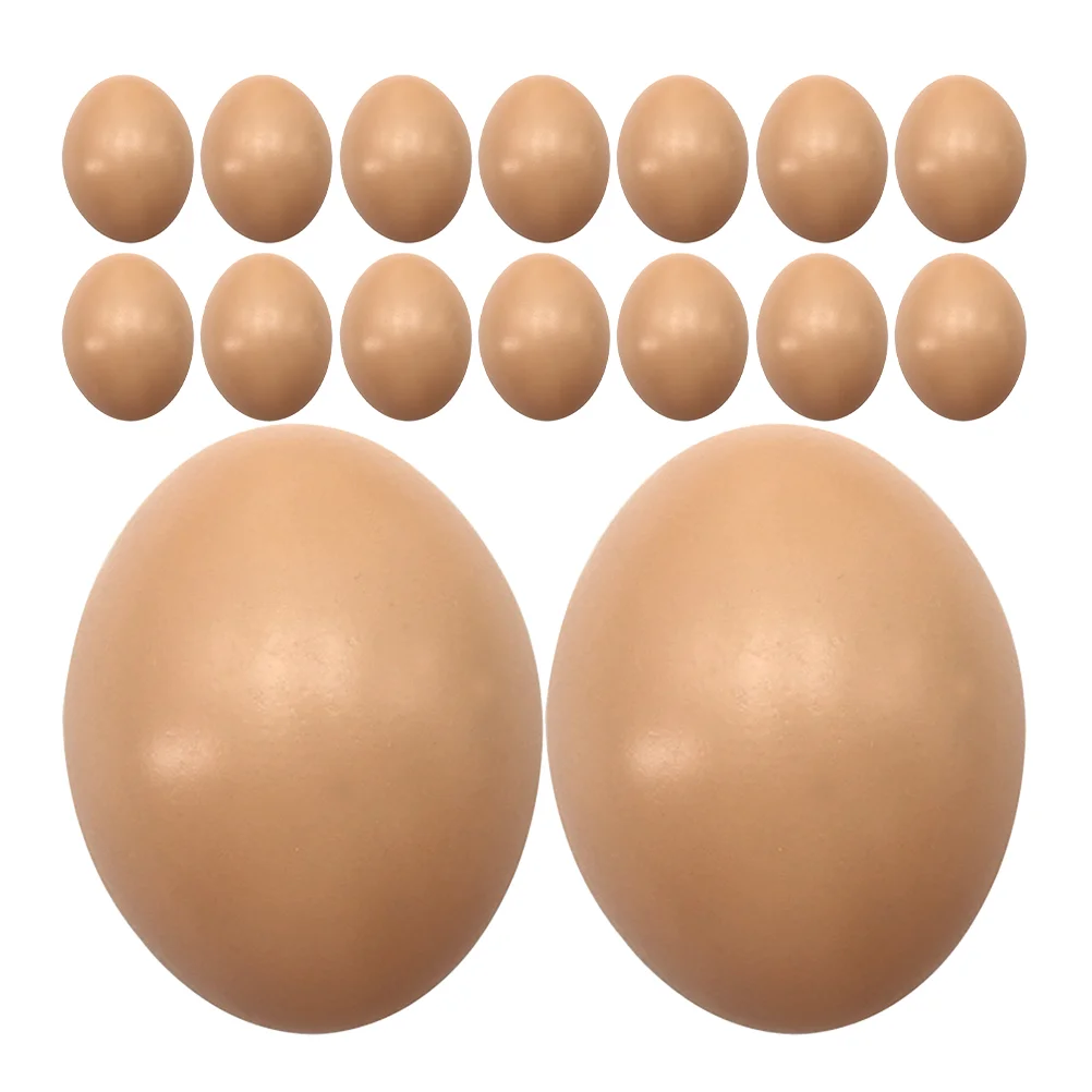 20 Pcs Simulated Egg Decoration DIY Blank Eggs Party Favors Food Craft Fake Pp Simulation Faux