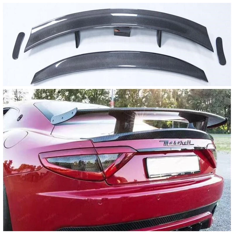 

For Maserati GranTurismo GT GTS 2007-2022 Real Carbon Fiber Spoiler REAR WING TRUNK LIP SPOILERS High Quality GT Splitters