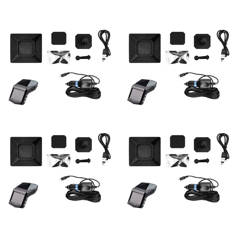 Authentic 4X New 1080P Full HD Dash Cam Car Video Driving Recorder With Center Console LCD Car DVR Video Recorder Parking Monito