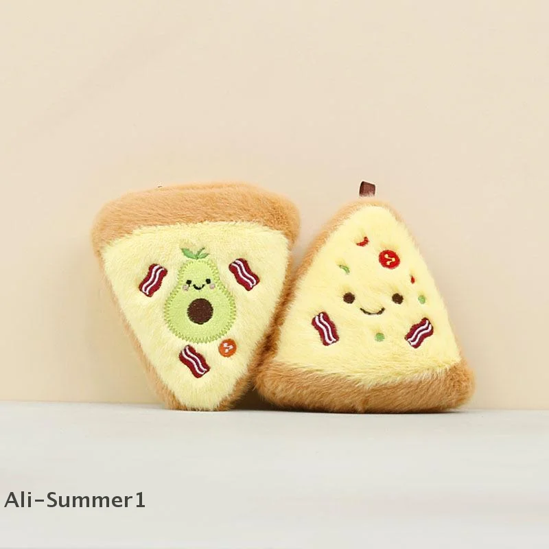 【E】 Cartoon Zoet Schattig Brood Pluche Sleutelhanger Cartoon Gesimuleerd Voedsel Gevulde Pop Hanger Rugzak Decoratie Accessoires Geschenken