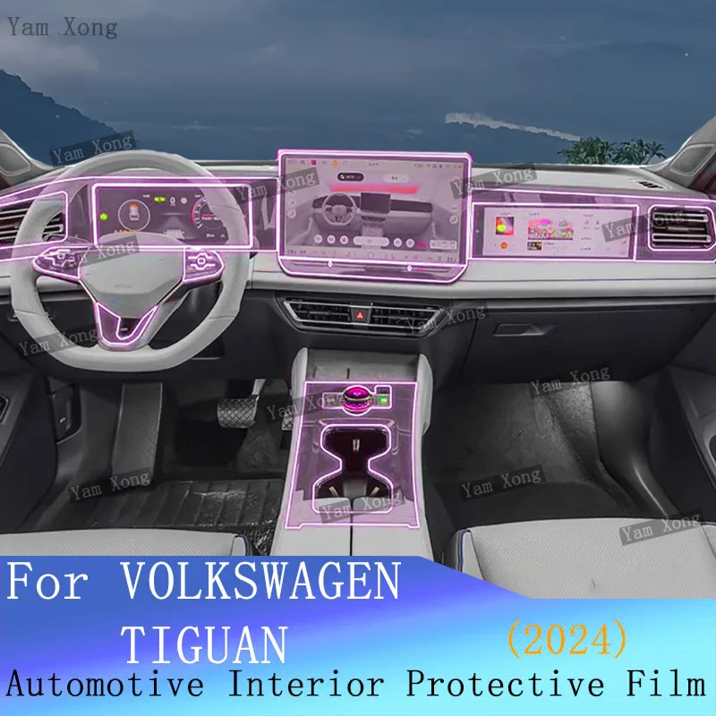

Auto Navigation scratch Protective For VOLKSWAGEN VW TIGUAN Full set interior Film Dashboard Anti-Scratch TPU Transparent Film