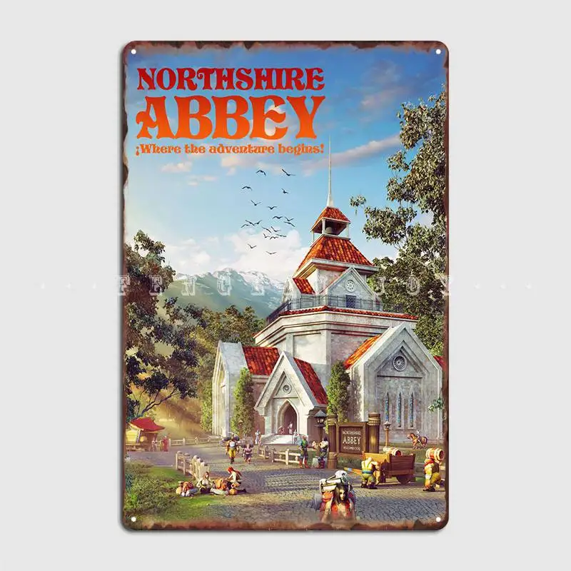 Northshire Abbey Novel Metal Sign Cinema Kitchen Pub Garage Customize Wall Decor Tin Sign Poster