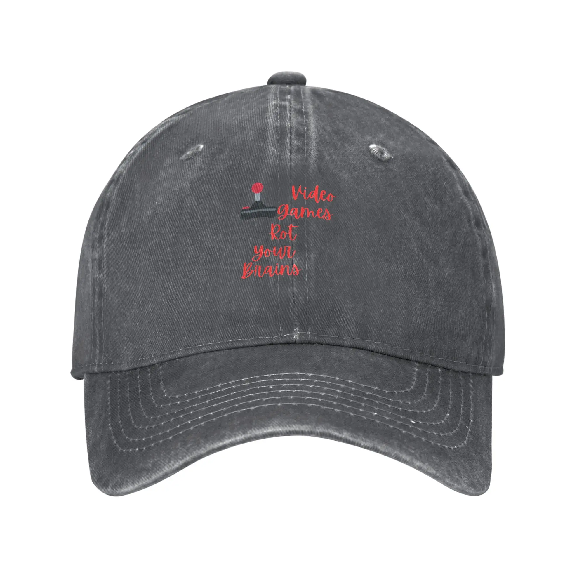 Fashion Video Games Rot Your Brains - Gaming Addiction - Funny Art baseball cap  Baseball Cap Women's Sun Hat