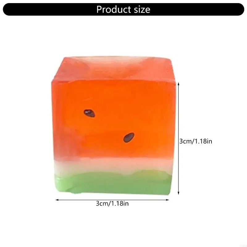 2PCSスイカアイスブロック感覚おもちゃソフトスクイーズストレスボールおもちゃのための大人の教室オフィスリラックスプレイセットL8RB