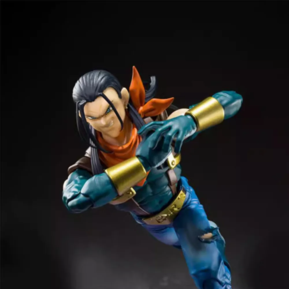 BANDAI Original S.H.Figuarts Dragon Ball GT Super 17 PVC 15.5 ซม.อะนิเมะ Action Figures Collection ของเล่นของแท้ Hobby