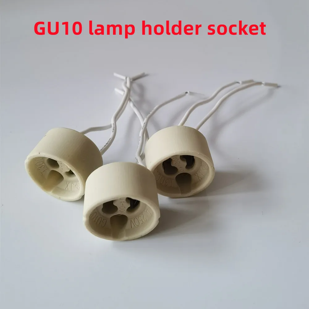 GU10 lamp holder socket base adapter Wire Connector Ceramic Socket for GU10 LED Halogen Light