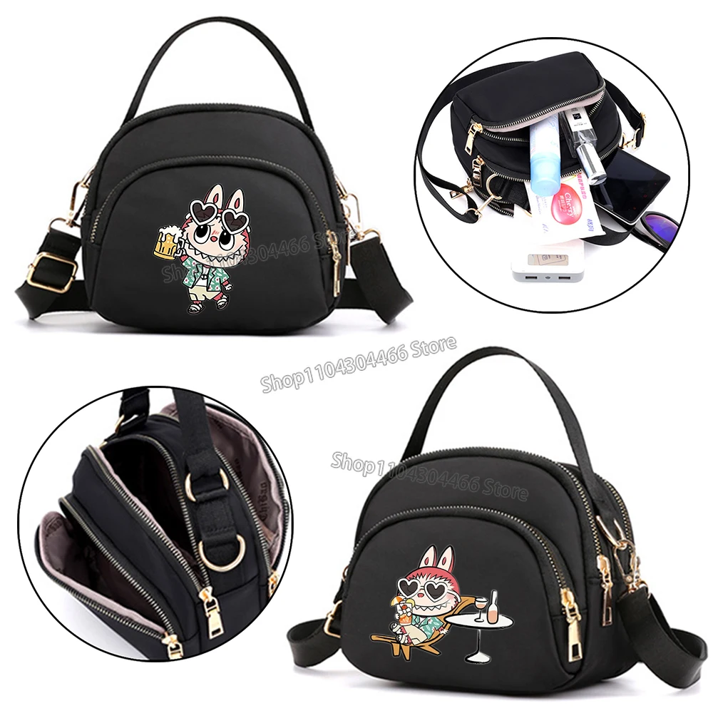 Labubu Women Bags Anime Shoulder Bag Makeup Bag Cell Phone Purse Crossbody Lady Bags Shoulder Strap Handbag Underarm Bag Gift