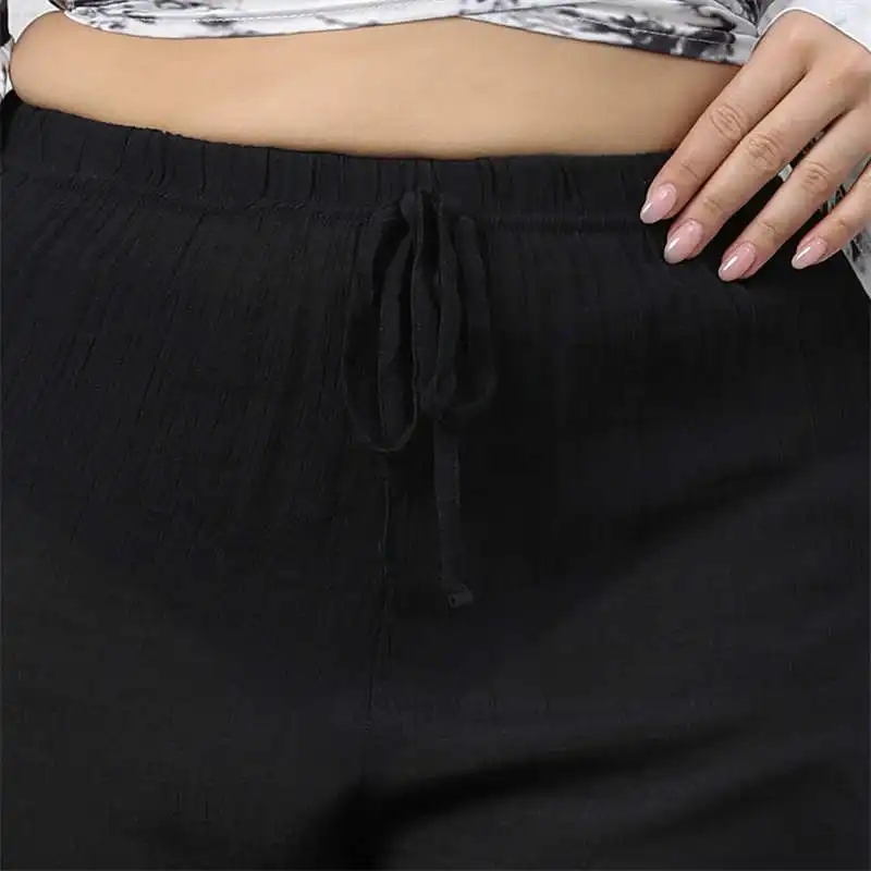 Pantaloni Faion casual da donna taglie forti Pantaloni lanterna Street Sle Ricamo riflettente Vita l Cotone Primavera sottile