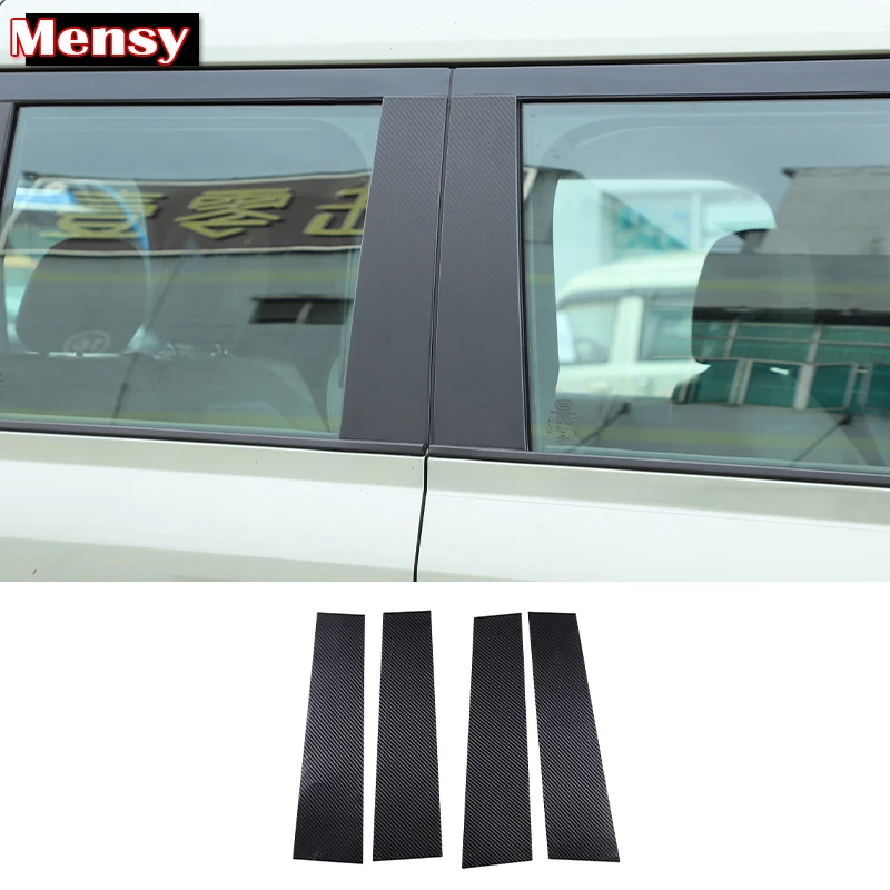 

4Pcs/Set Car Window Center Pillar Post Stickers Decoration For Land Rover Defender 110 2020-2023 Anti-Scratch AUTO Styling