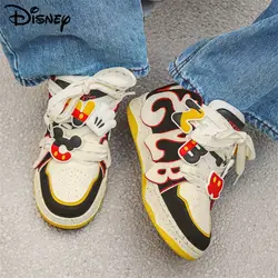 Disney kreskówka myszka miki Trend buty deskorolkowe Y2k para koreański styl trampki kobiet główna ulica wszechstronny buty sportowe z literami